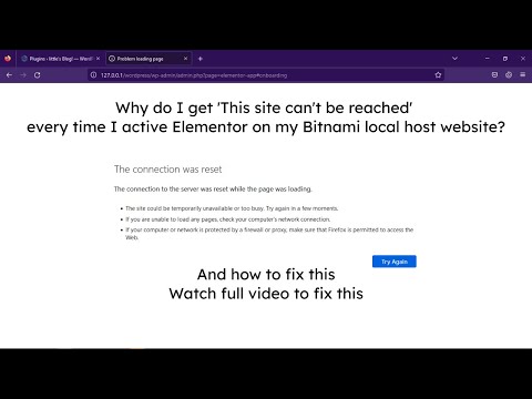 bitnami wordpress this site can't be reached / localhost how to fix this website can't be reached