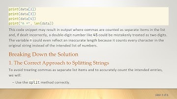 Understanding String to List Conversion in Python: Avoiding Unwanted Commas and Counting Issues