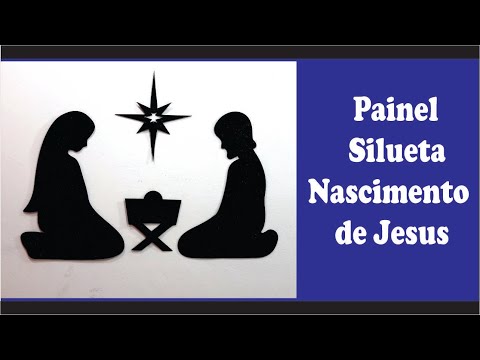 Painel de Parede Silueta Mod. Nascimento de Jesus - Silvana Oficina do EVA