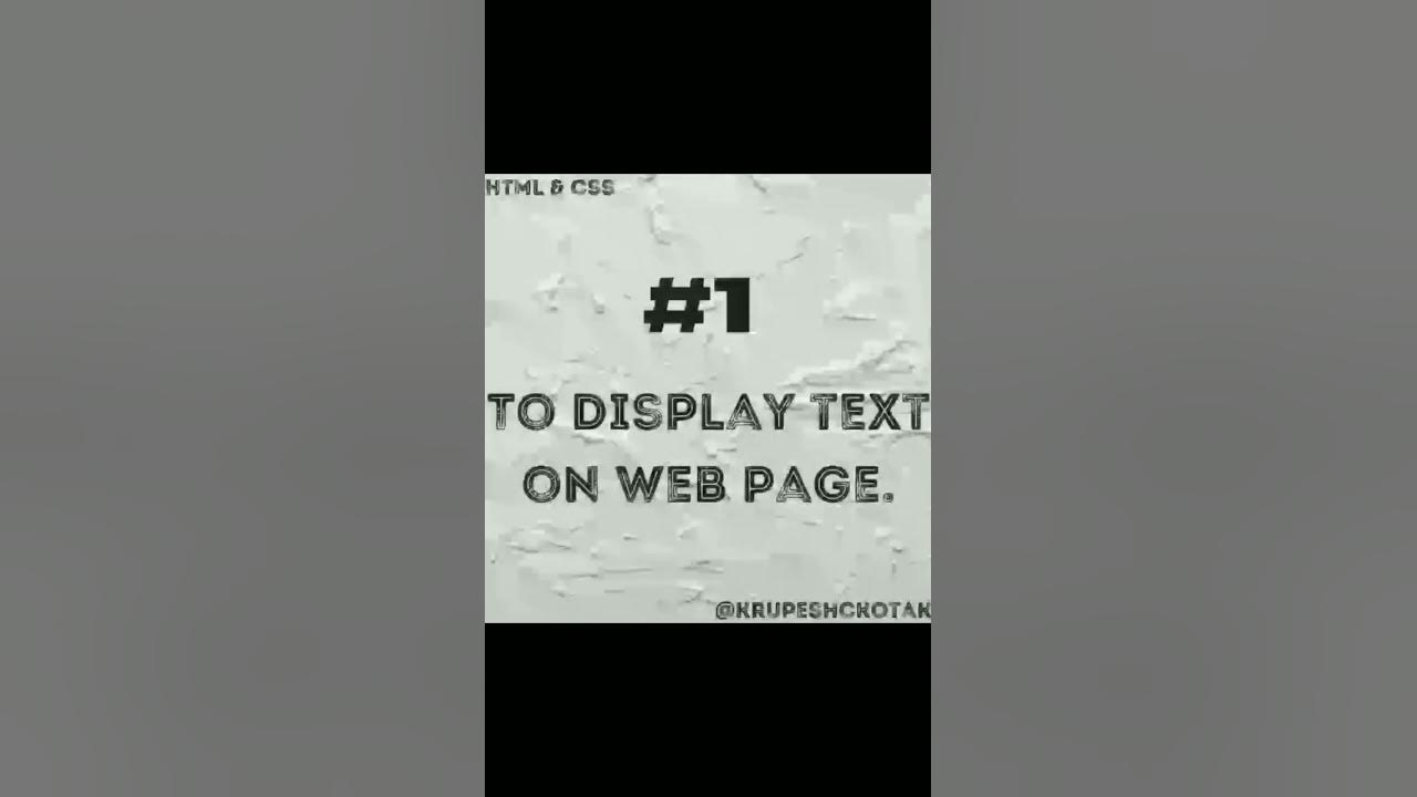  1 to display text on web page motivation coding sigmarule 