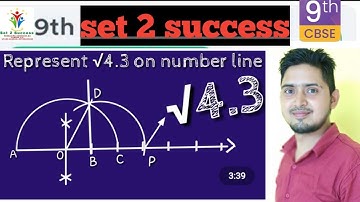 Represent root 4.3 geometrically on the number line | Class-9 Number System By Sameer Sir