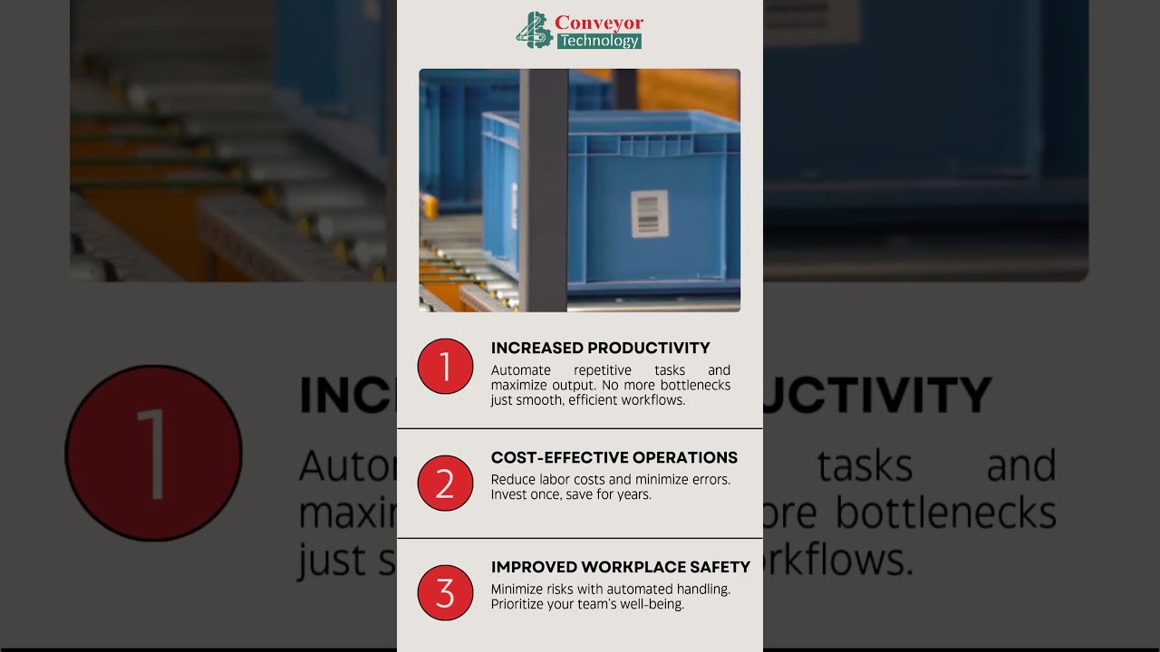 3 Reasons to use conveyors in your business! 