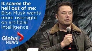 Elon musk, the founder of spacex and tesla, spoke at a sxsw event on
march 11, where he called for further government oversight artificial
intelligence, s...