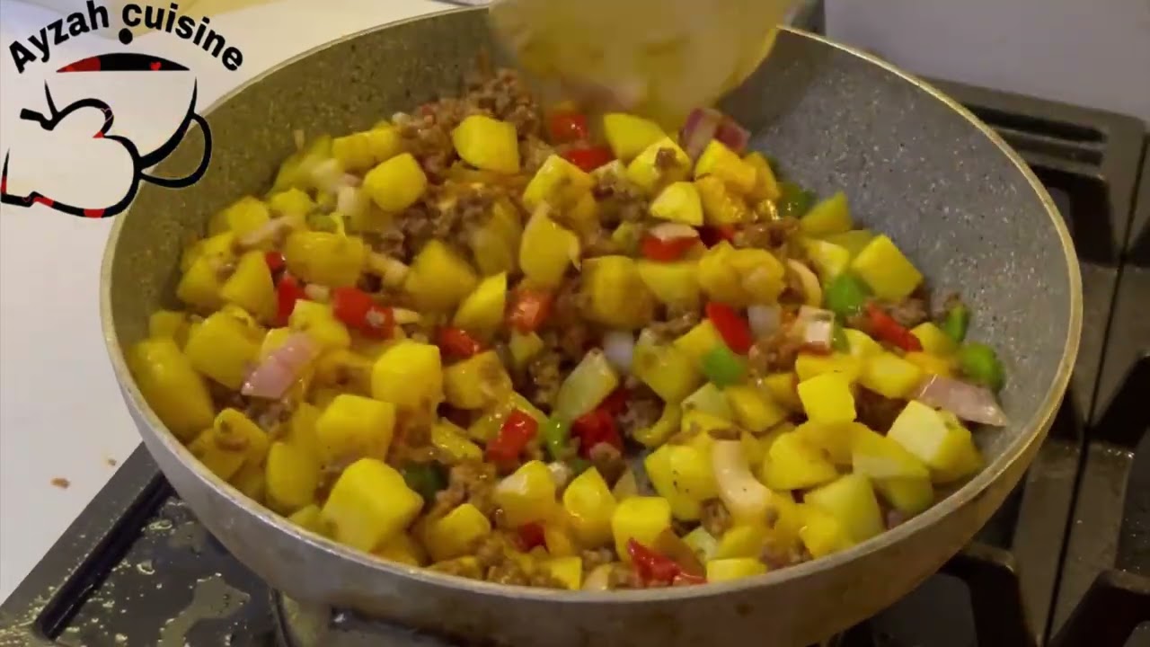 Potatoes in minced meat sauce - my kids school lunch S2. Eps  25 - ayzahcuisine
