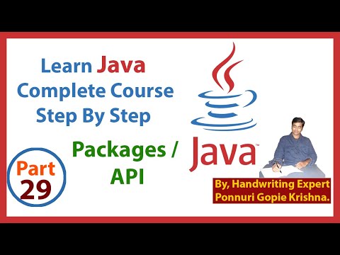Learn Java Complete Course | Step By Step | Packages / API | By: Ponnuri Gopie Krishna | Part - 29