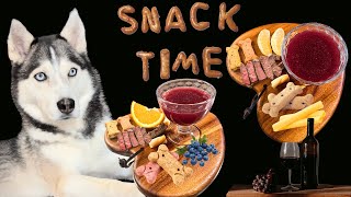 Asmr Dog Enjoys Snacks and Doggy Wine #asmr