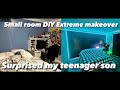 Aesthetic teenager gamer bedroom extreme makeover black walls