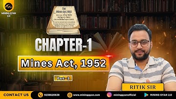 MINES ACT 1952 MCQs | Chapter - 1 | Part - 3 | Most Important Questions | Mining Gyan 2.0