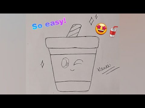 How to draw step by step easy kawaii cup! 🤯🥤- Daily Set - YouTube