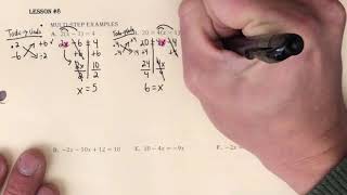 Chapter 2 - Lesson #8 Solving Multi-Step Equations (Part 2)