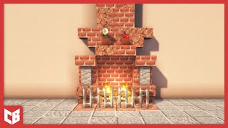 How to Build a Brick Fire Place in Minecraft #short