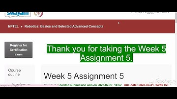 🔥100%🔥💥WEEK 5💥Robotics: Basics and Selected Advanced Concepts Assignment Answers💥