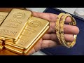 Amazing gold bangle making process expert gold smith makes a beautiful 24k bangle