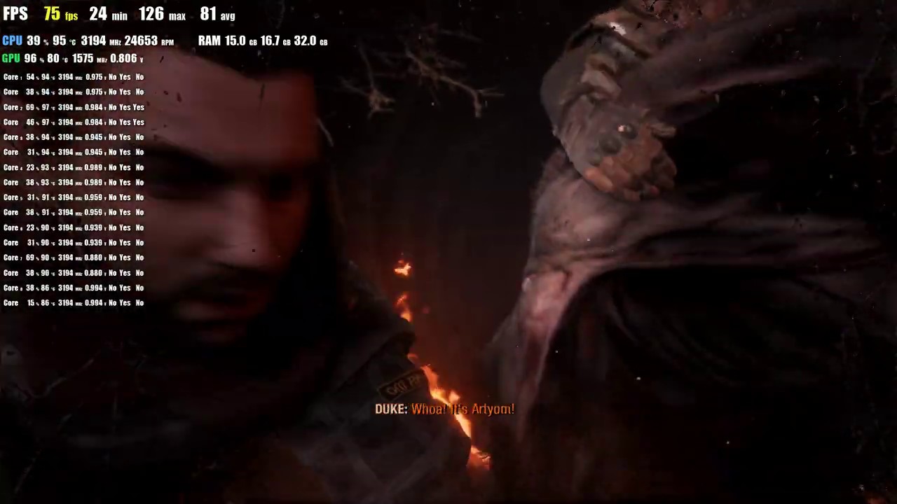 HP Omen 17 2019 - i9 + RTX2080 - FHD / 1080p Test: Metro Exodus