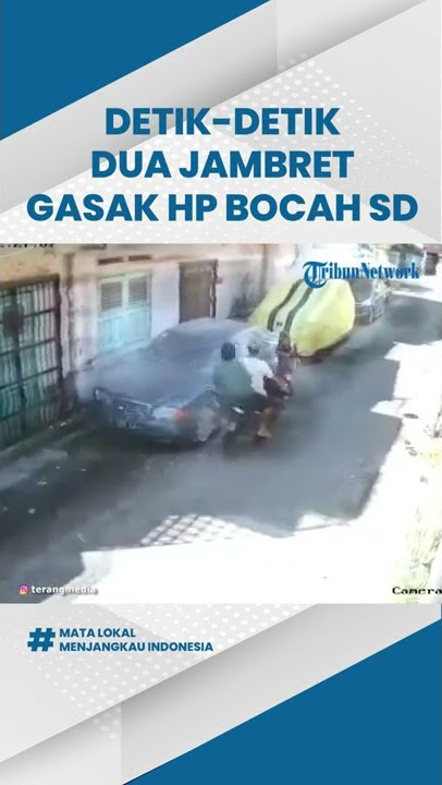 Detik-detik 2 Orang Penjambret Tega Merampas HP Bocah SD, Aksinya Terekam CCTV