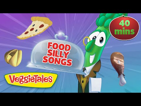 All the FOOD Silly Songs! 🍕🍔🍗🍦 40 Minutes of VeggieTales Sing-A-Long 😂 Songs for Kids