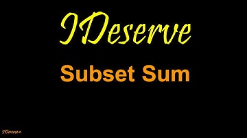 Subset Sum Problem Dynamic Programming