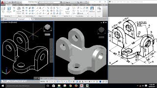 AutoCAD 3D Exercises / Easy, Smart & Quick Steps / Mechanical Part Model -7