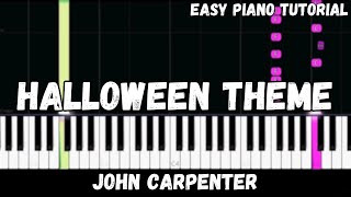 Michael Myers - Halloween Theme (Easy Piano Tutorial)