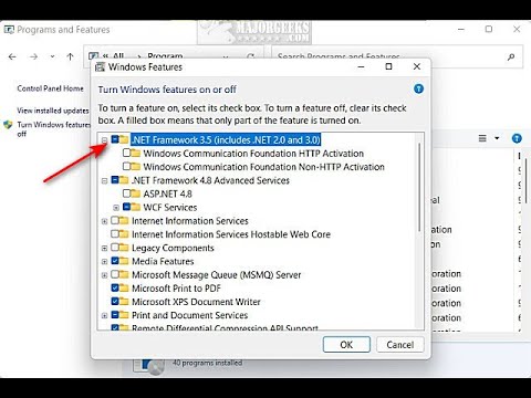 How to Install or Uninstall Microsoft .Net Framework 2 0 and 3 0 in Windows 10 & 11