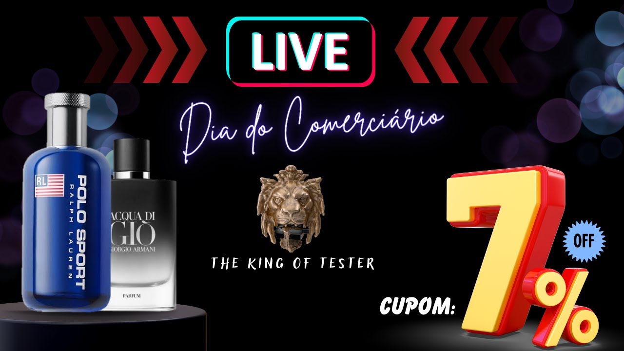 Live ESPECIAL DIA DO COMERCIÁRIO - Cupom 7% OFF (DURANTE A LIVE) - The  King Of Tester 
