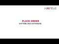 Order placement on Hafele India website