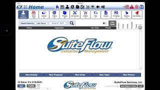 SuiteFlow Home Screen Overview
