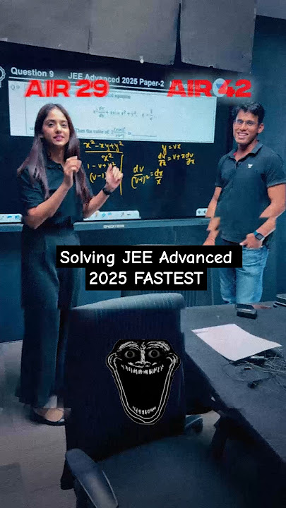 AIR 42 x AIR 29 solving JEE Advanced 2025 FASTEST 🔥 #JEE #Shorts