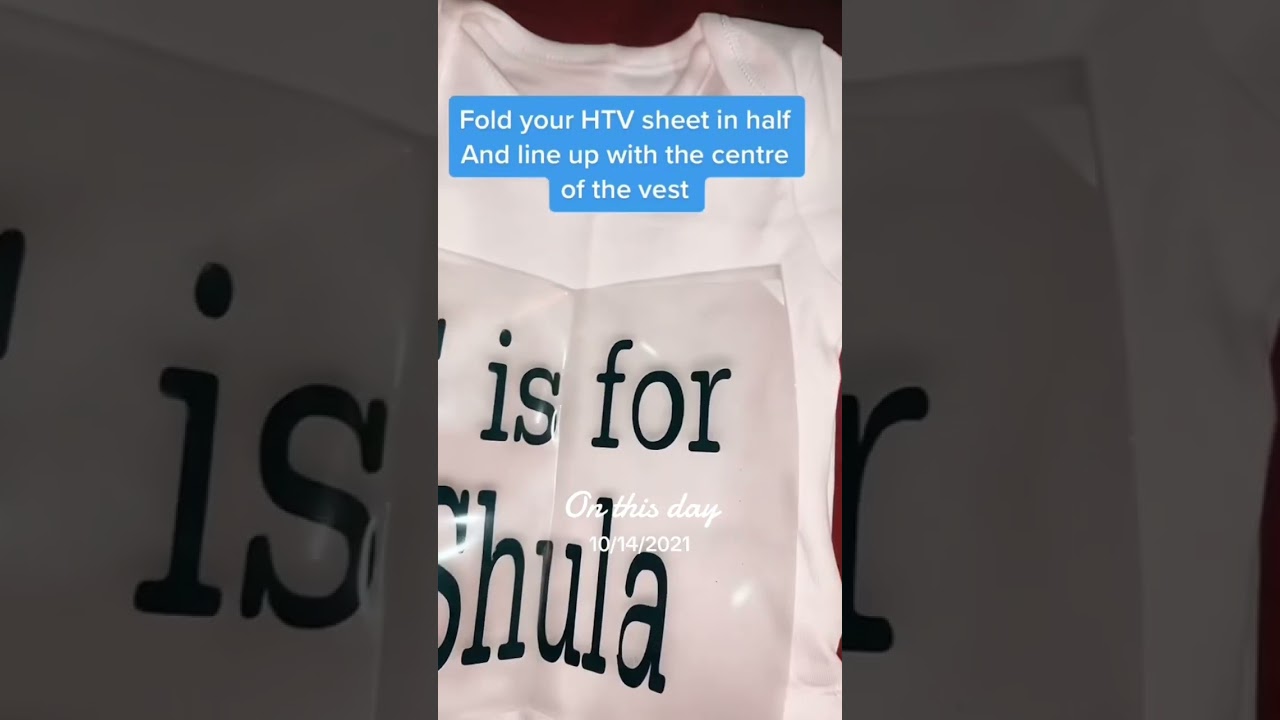 top tip for using heat transfer vinyl. 