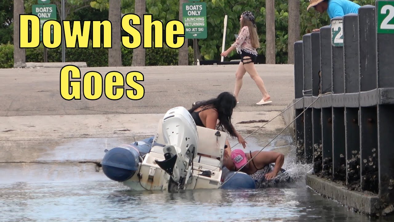 Down She Goes!! | 79th Street | Miami Boat Ramps