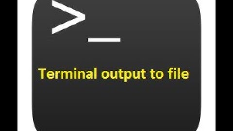 How to save terminal output to log or text file in linux