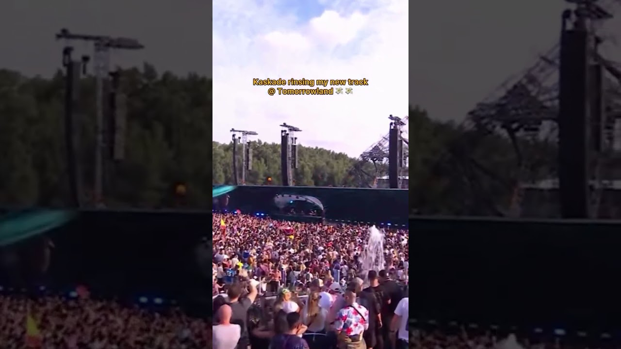 Kaskade playing someone's new track at Tomorrowland 