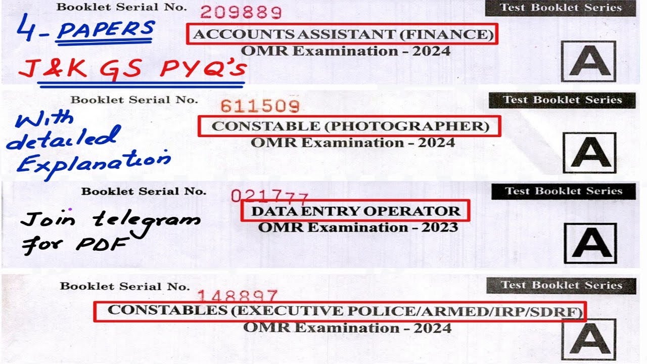 GS With Special Reference to J&K MARATHON Junior Assistant | 