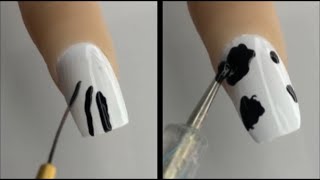 Black and white nail art collection2024