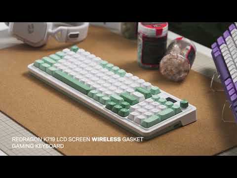 K719 95-Key Mechanical Keyboard | LCD Screen, Knob & Smart Control