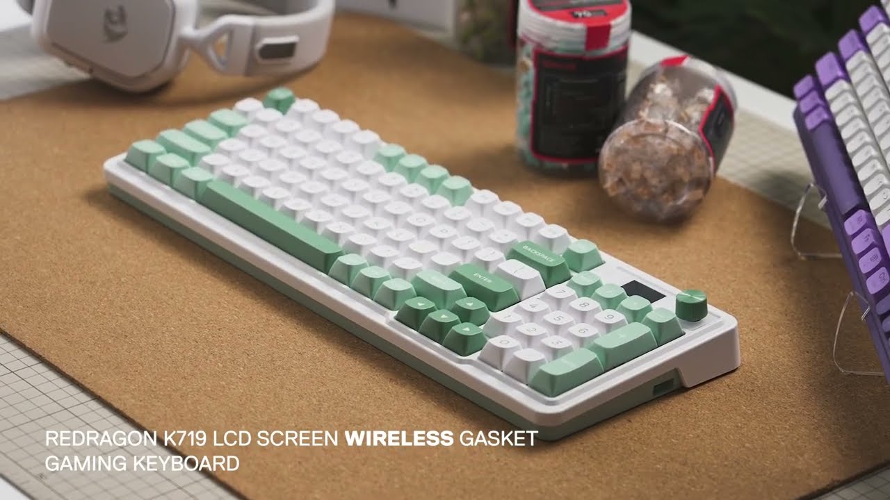 K719 95-Key Mechanical Keyboard | LCD Screen, Knob & Smart Control