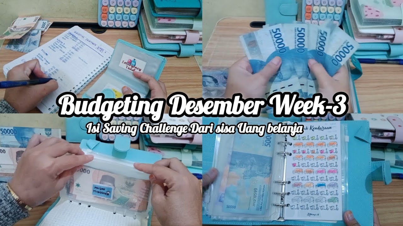 Budgeting Desember 2025 Week-3 || Isi Saving Challenge Sisa belanja