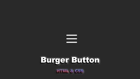 Кнопка для Burger-меню используя чистый CSS шаг за шагом || Button Burger menu using pure HTML & CSS