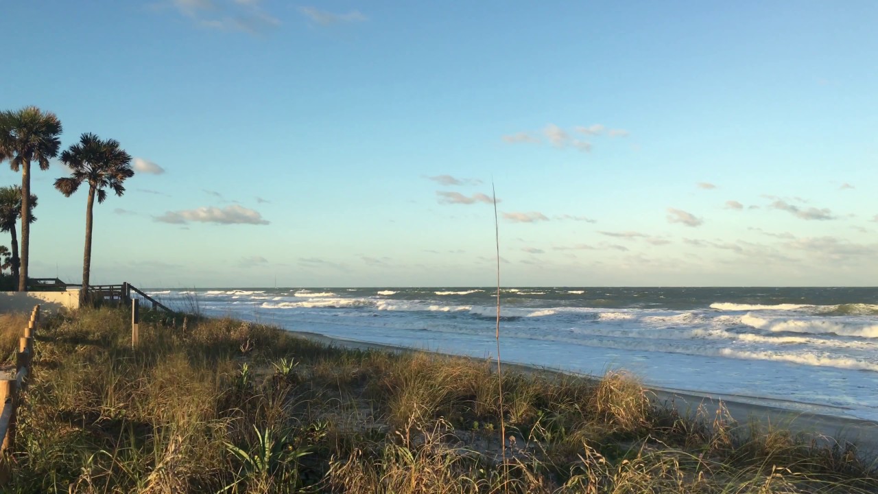 Huge Waves Pound the Beach Satellite Beach Florida in 4k UHD YouTube