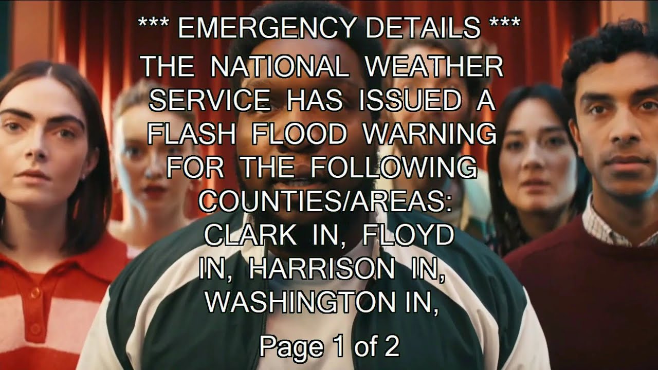 A 28 County Flash Flood Warning Emergency Alert - YouTube