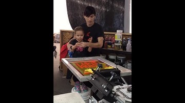 EZGRIP  "5 YEAR OLD" Learning How to Screen Print - 1st Time Printing yt