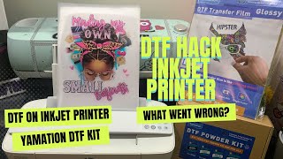 DTF HACK using an inkjet printer! DTF prints at home with powder kit on an inkjet printers.