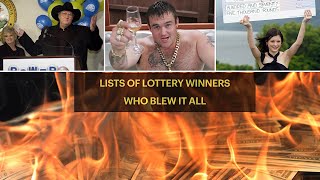 Lists of Lottery Winners who blew it all!!