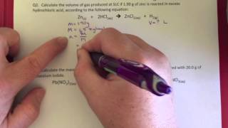 Free Mass to Volume of Gas Stoichiometry Worksheet Q2 Worked Solution The Zen of Chemistry