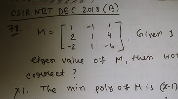 CSIR NET DECEMBER 2018 code B part C linear algebra diagonalizable or not