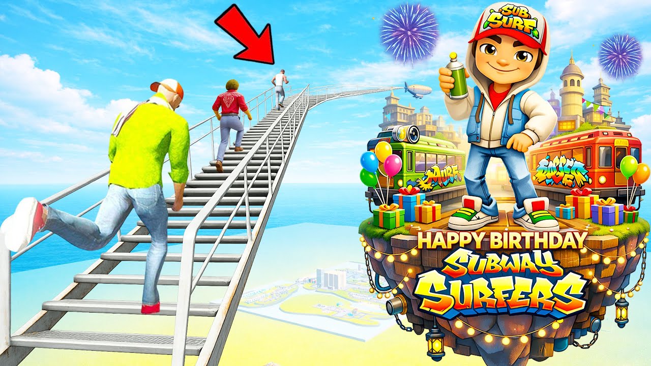 😱 Franklin Found Secret Stairway To Subway Surfers City 💫🏰 Indian Theft Auto💥😇Indian Bike Driving 3D