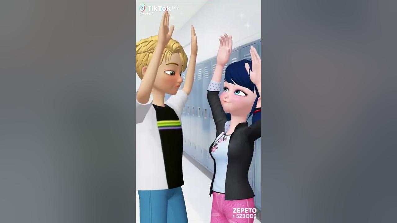 Marinette and Adrian #LOVE #miraculos #ladybug #chat noir #no se #SI se ará #famoso #pero #sigueme ¥