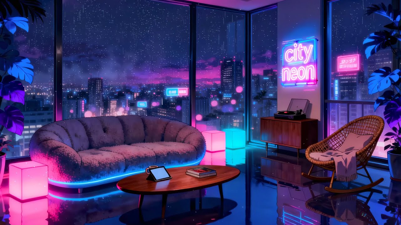 Ether-Glow Sanctuary 🌧️ Chill Lofi Beats to Sleep / Relax [Lofi in the Rain]