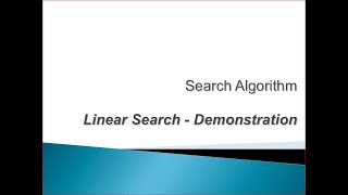 Linear Search Algorithm Demonstration
