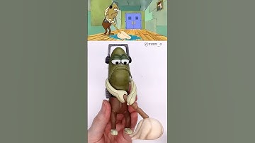 Making SpongeBob Fred the Mopping Guy meme with 3d pen! 🧹🧹스폰지밥 프레드 밈 만들기